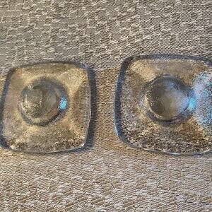 Simon Pierce artglass tealight candleholders set of two